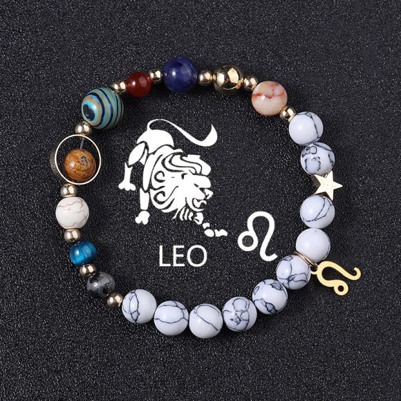 European And American Twelve Constellations Bracelets White Turquoise Eight Planets - Image 4