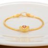 Alluvial Gold Ancient Gold Color Pure Copper Blessing Card Lucky Beads Bracelet - Image 6