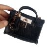 Leather Solid Color Fashion Tassel Mini Handbag - Image 5