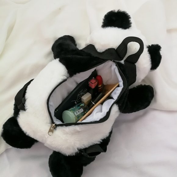 Cute Panda Small Backpack Fashion Boys And Girls Cartoon Plush Bag - Image 5