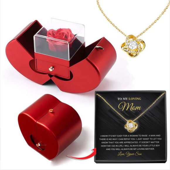 Niche Mother's Day Gift Clavicle Chain Apple Box Set - Image 9
