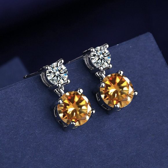Women's Copper Inlaid Zircon Geometric Earrings - Image 7