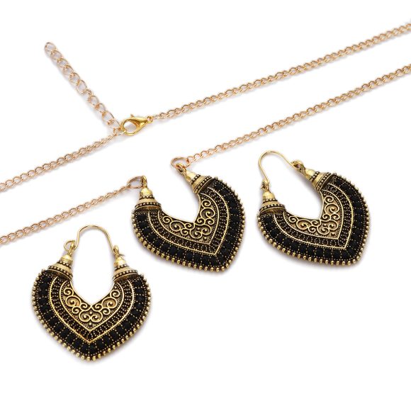 Colored Rope Winding Earrings Necklace Two-piece Set - Image 7