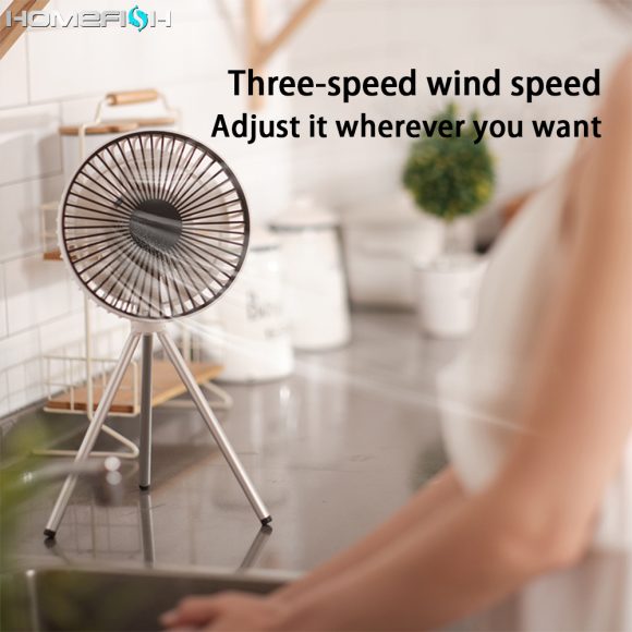 Tripod Camping Fan Desktop Portable Tent Hangable Ceiling Fan Small Outdoor Fan - Image 6
