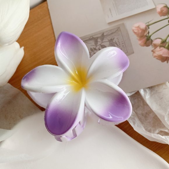 Muweordy Plumeria Hair Clips Flower Hair Clip Trendy Hair Claw Clip Popular Hair Catch Korean Hair Accessories For Women - Image 9