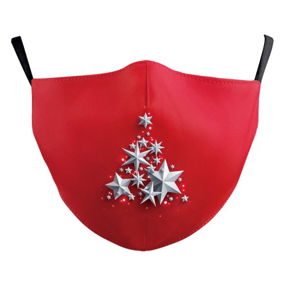 Snowflake Christmas Red Digital Printing Double-layer Dust Mask - Image 2