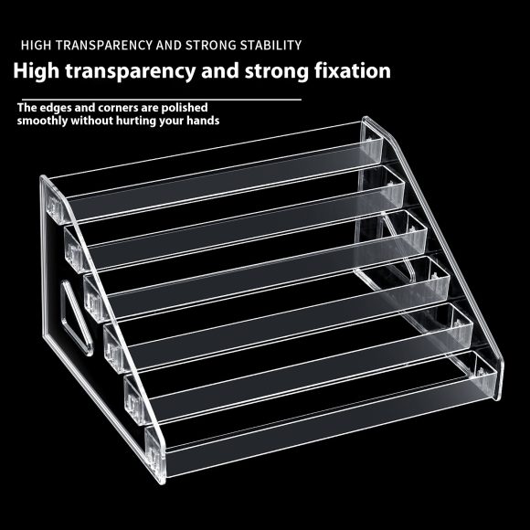 Multi-layer Plastic Transparent Acrylic Nail Polish Display Rack - Image 4