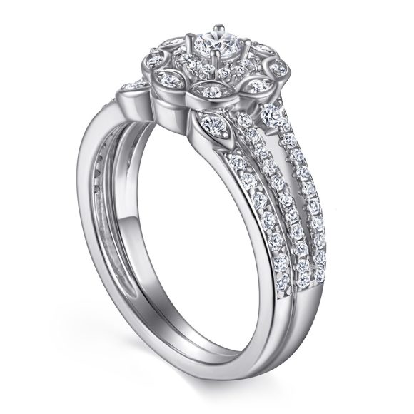 S925 Sterling Silver Women's Ring European And American Exaggerated More Than Ring Set Wear - Image 3