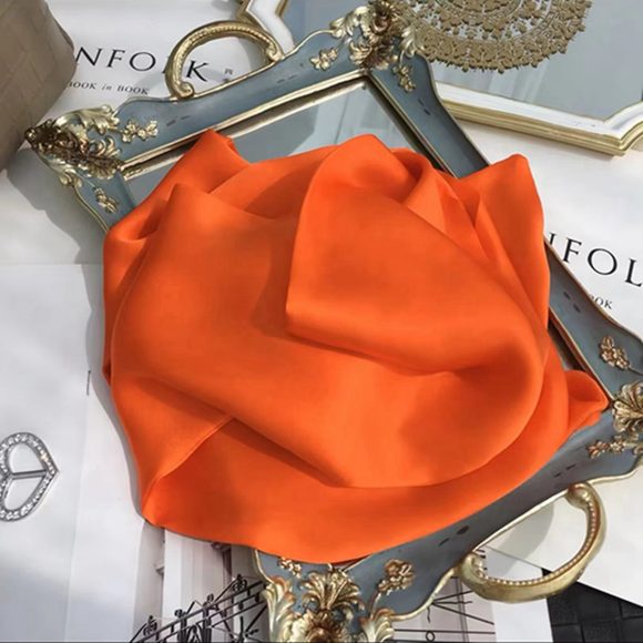 Fashion Women's Monochrome Double-layer Ribbon Scarf - Image 3