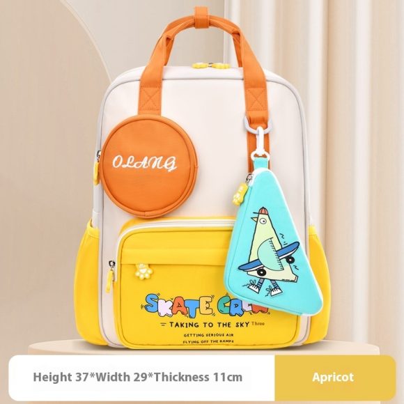 Primary School Student Schoolbag Cute Female Spine-protective Backpack Waterproof - Image 3