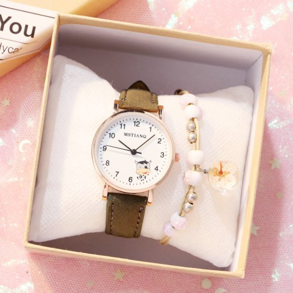 Waterproof Korean Cute Girlfriends Pointer Cartoon Electronic Quartz Watch - Image 8