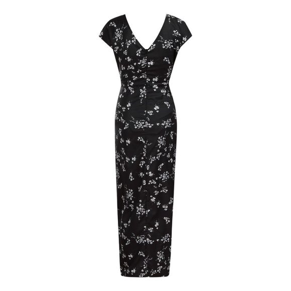 Printed Slim Thin Floral Chiffon Dress - Image 7