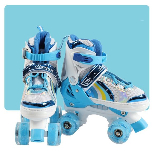 Children's Skates Double Row Four Wheel Full Flash - Image 4