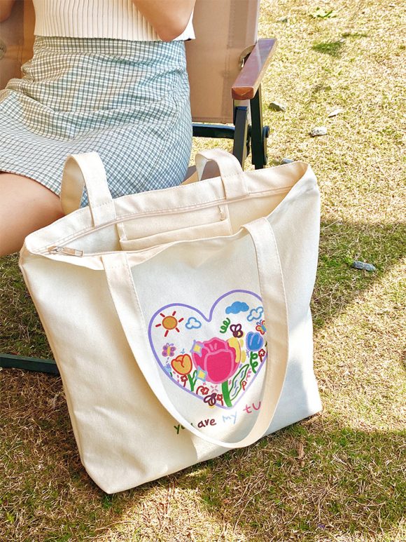 Women's Canvas Bag Large Capacity Southeast Asia Literary Academy - Image 3