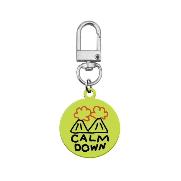 Creative American Statement Graffiti Text Round Key Chain - Image 6