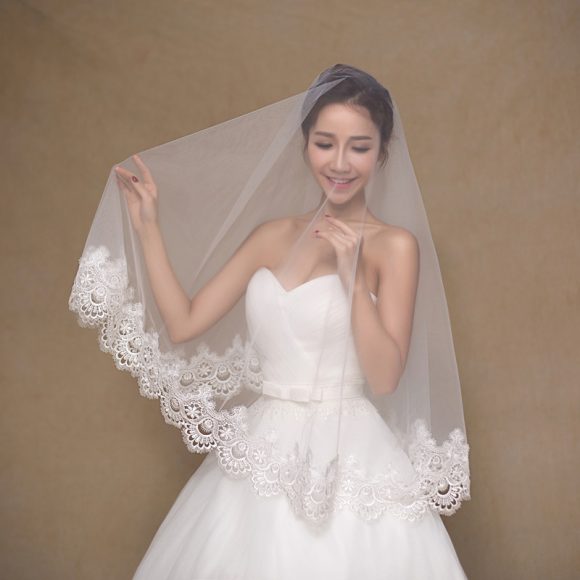 Wholesale White Bride Veil Cheap Wedding Accessories Ready To Ship - Image 4