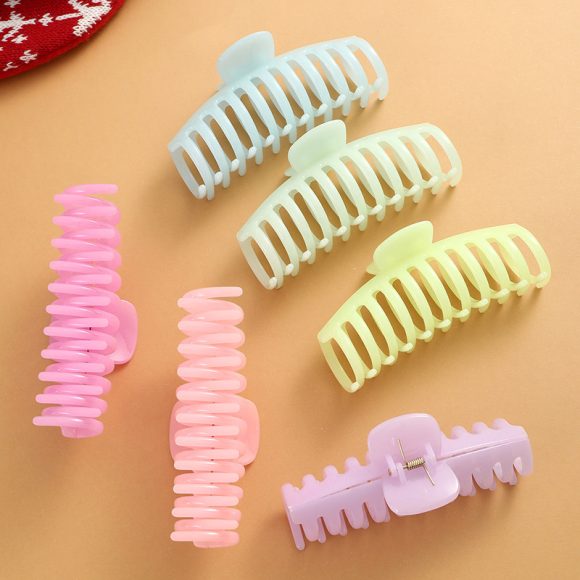 European And American Fluorescent Large Hair Claw Clip Female Headwear - Image 3