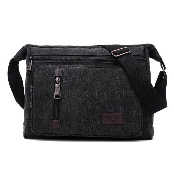 Simple Layered Retro Fashion Men's Messenger Bag - Image 6