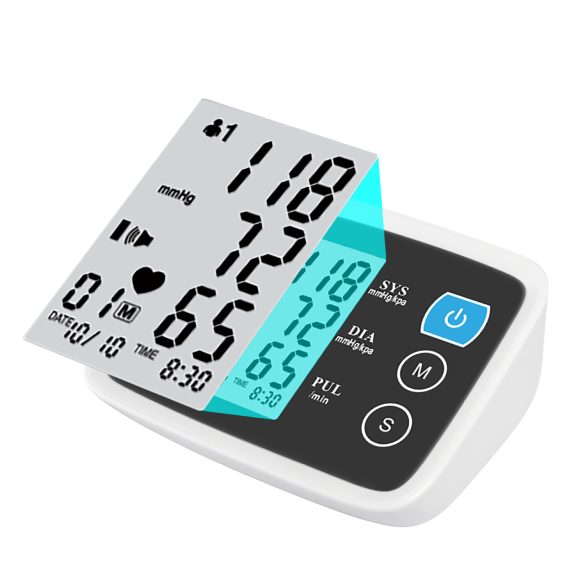 Digital Arm Blood Pressure Test Kit Cuff Sensor Monitor BP Automatic Pressure Tonometer Tensiometer Heart Rate Pulse Meter - Image 2