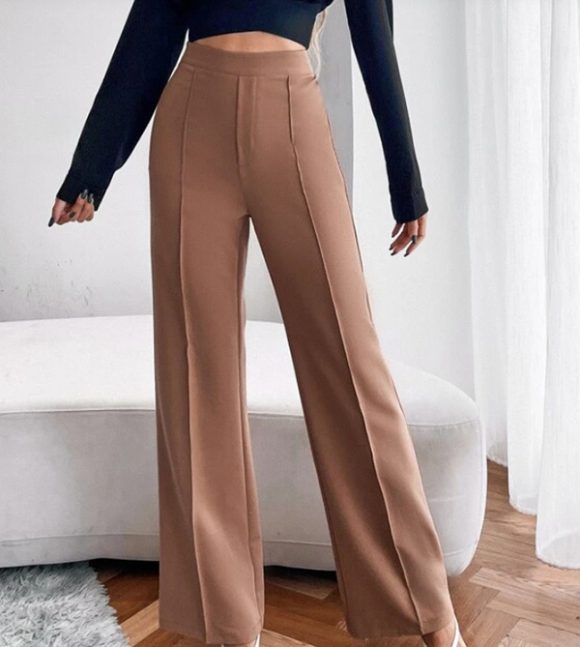 Loose Straight Pants Women High Waist Casual Trousers - Image 7