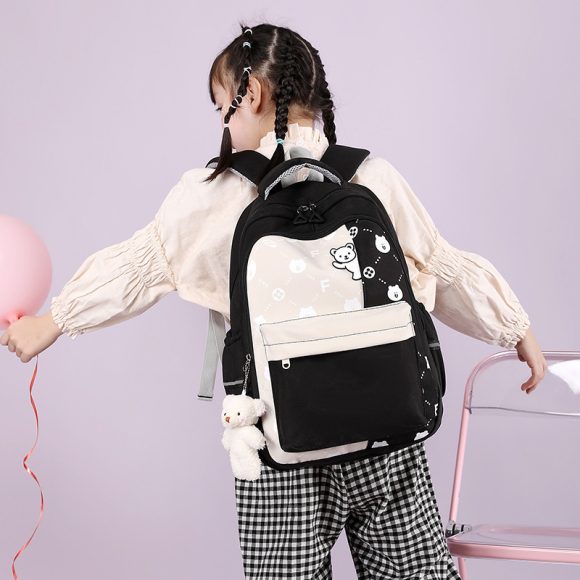 Schoolbag Lightweight And Large Capacity Elementary School Studebt Cute Bear Backpack - Image 8