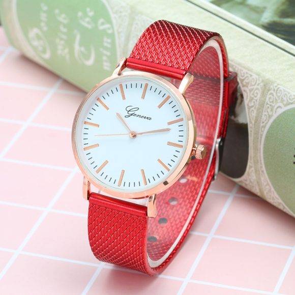 Geneva Watch Dial Plate Mesh Belt Female Minimalist Thin - Image 3