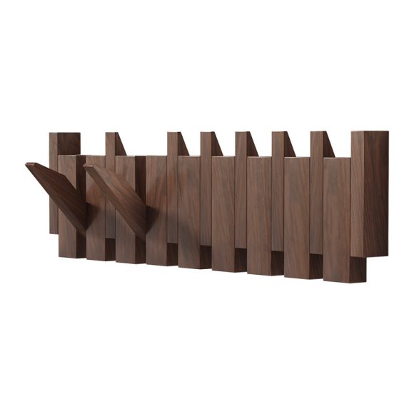 Solid Wood Simplicity Keys Clothes Hook Wall Home Door Hallway Hanger Punch-free - Image 5