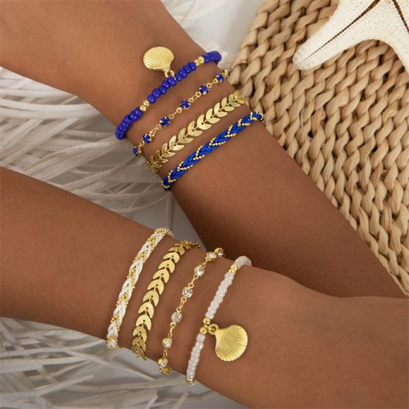 Bohemian Ocean Wind Starfish Shell Pearl Anklet - Image 5