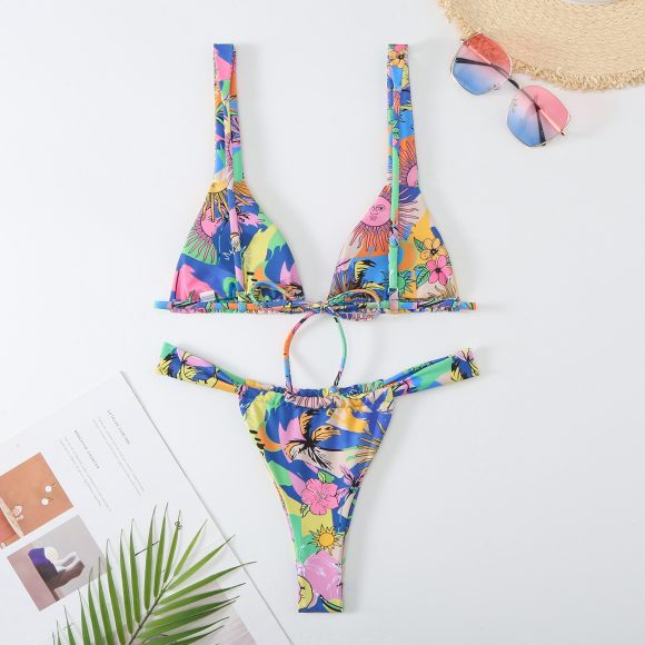 Women's Printed Multi-color Bikini Swimsuit - Image 2