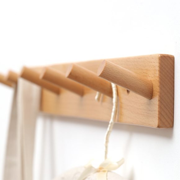 Clothes Hanging Rack Solid Wood Hook Strong Clothes Hook - Image 2