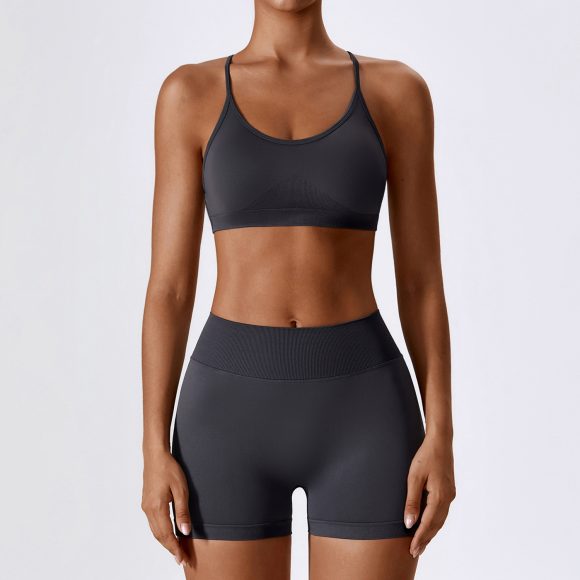 Seamless Beauty Back Yoga Clothes Running Quick-drying Tight Sports Fitness Clothes Suit Women - Image 4