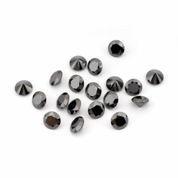 Primary Color Moissanite Round Eight Hearts And Eight Arrows Black Loose Diamond - Image 3