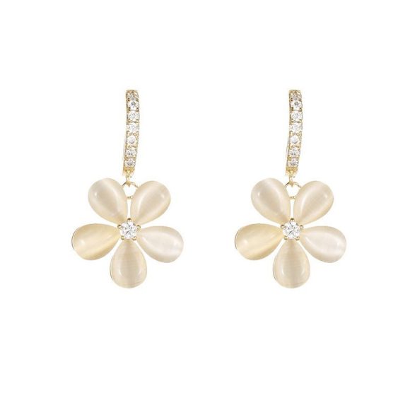 New Versatile Ear Clip High-grade Opal Flower Earrings - Image 5