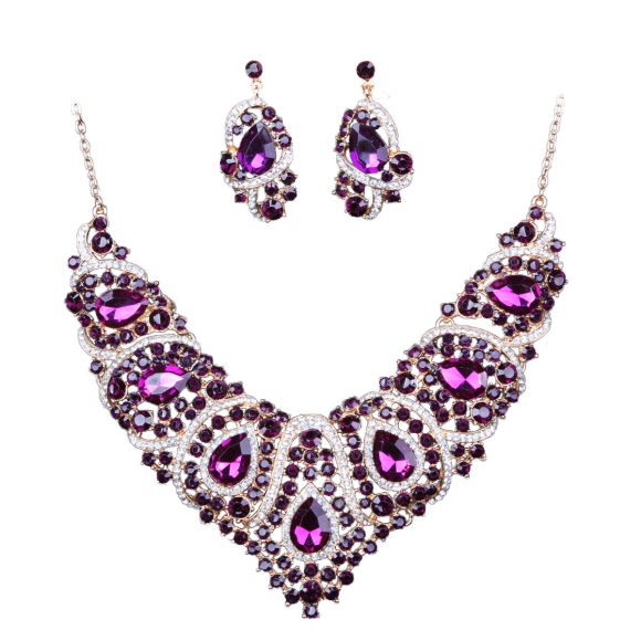 Colorful Bridal Necklace And Earring Set - Image 5