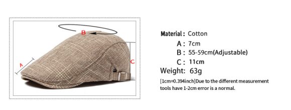 Men's Breathable Retro Casual Cotton And Linen Beret - Image 10