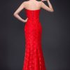 Long dress fuchsia and white lace trailing sexy bride wedding dress - Image 5