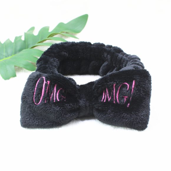 Coral velvet butterfly end hair band - Image 9