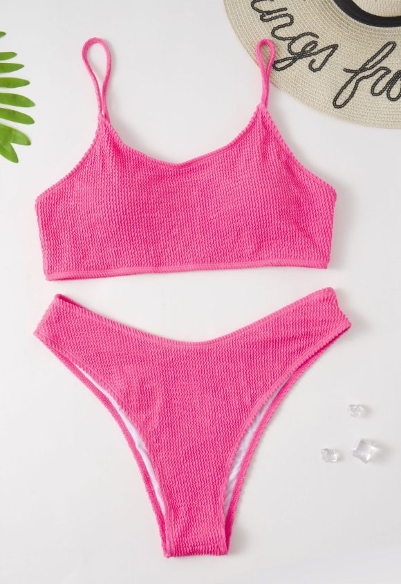 Plus-size Solid Color Bikini Swimsuit - Image 5