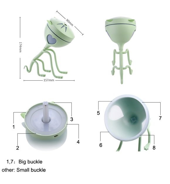 150ML Cat Ultrasonic Humidifier Aromatherapy Diffusers USB Car Air Freshener Home Mini Air Water Air Purifier Led Bulb Diffuser - Image 3