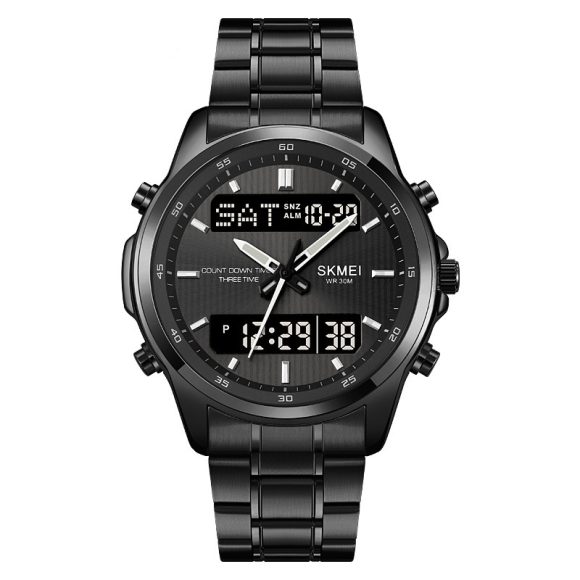 Multifunctional Men's Steel Strap Watch Double Display Sports - Image 5