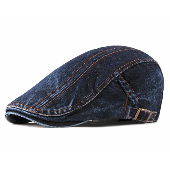 Fashion Wash Denim Beret Men - Image 3