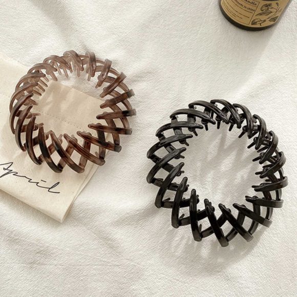 Women Hollow Hair Circle High Horsetail Artifact Fixed Coiler Hairpin Horsetail Headdress Fashion Hair Accessories - Image 5
