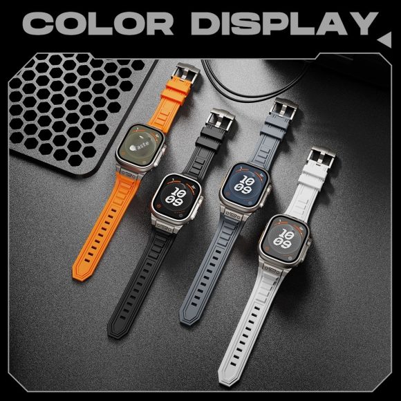 Cross Nail High Elastic Silicone Strap Iwatch1-9 Metal Folding Buckle - Image 8