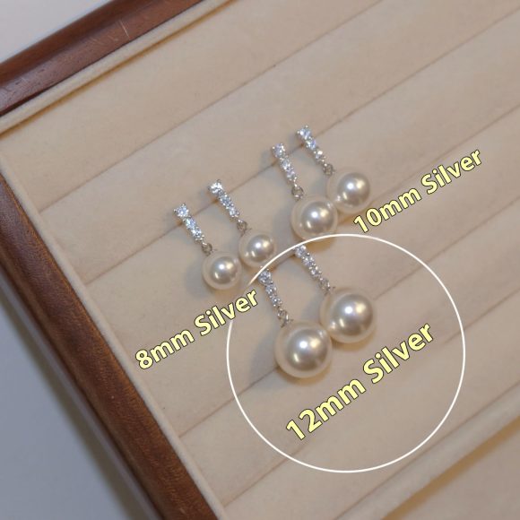 Pearl S925 Silver Stud Earrings For Women - Image 5