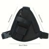 Men's Black Triangle Chest Bag Multifunctional Portable Messenger Bag - Image 3