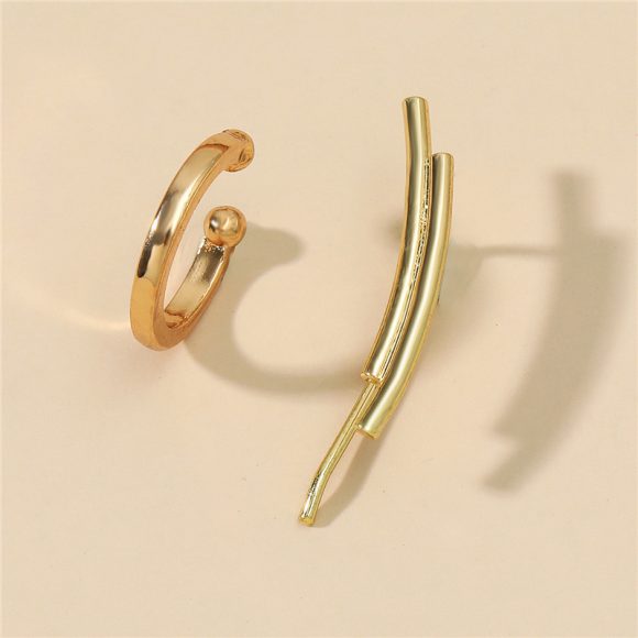 Geometric Ear Clip Leaf Ear Clip