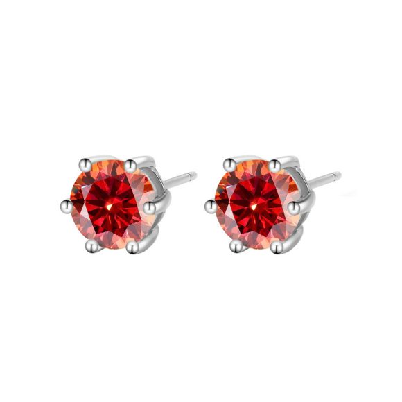 Moissanite Six-claw Ear Studs 1 Karat Simple Graceful - Image 9
