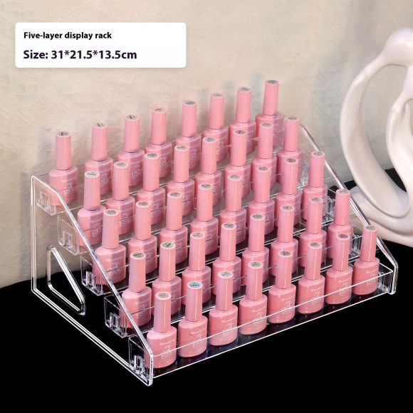 Multi-layer Plastic Transparent Acrylic Nail Polish Display Rack - Image 6