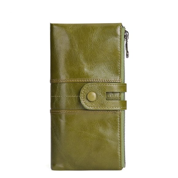 Retro Women's Leather Wallet Fashion Rfid Long Wallet - Image 2
