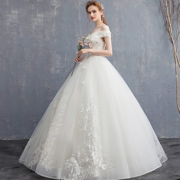 One-shoulder Bride Was Thin, High-waisted, Pregnant Women, Simple And Small, Tailed - Image 5